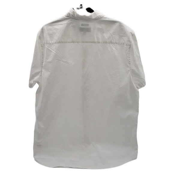 Crown & Ivy White Oxford Short Sleeve Button Shirt Sz L - Picture 4 of 8